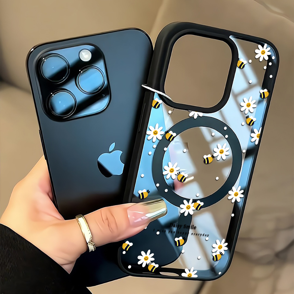 Phone Cases Transparent - Coque de téléphone Fresh Daisy Bee
