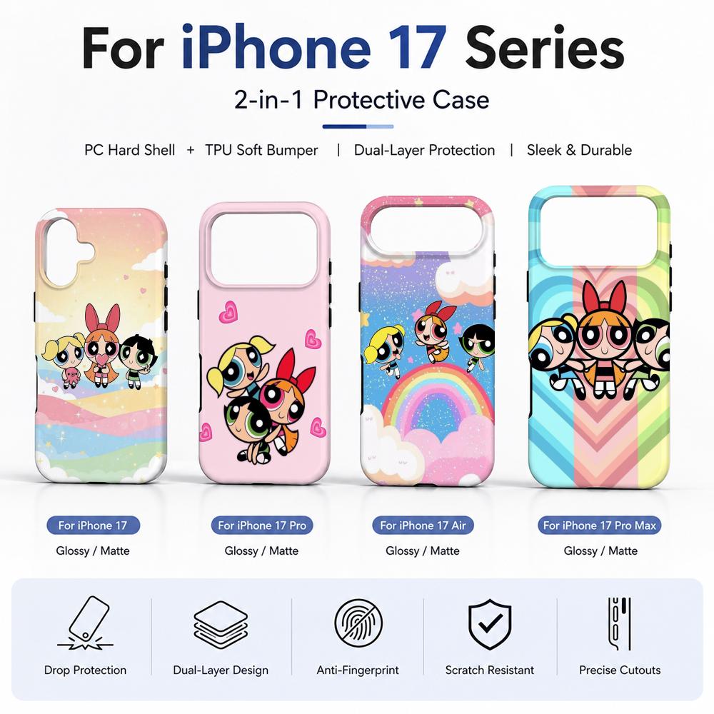 Phone Cases For Girls - Coque de téléphone Anime P-Powerpuff Girls