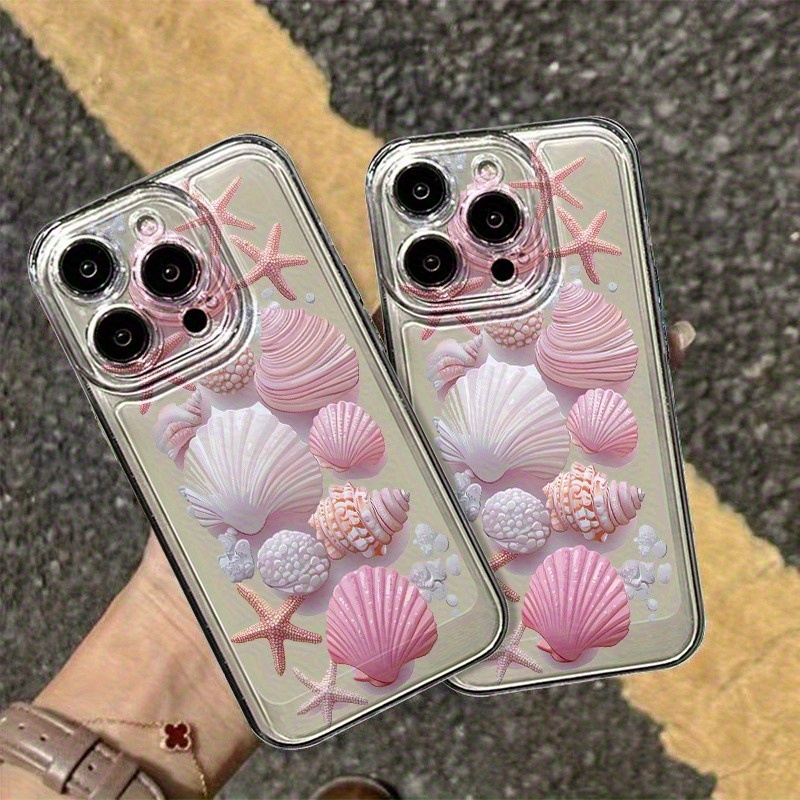 Phone Cases Transparent - Coque de téléphone tendance rose coquillage