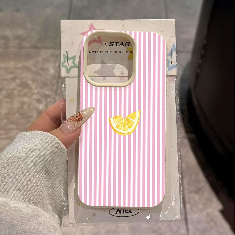 Phone Cases Orange - Coque de téléphone à rayures orange,