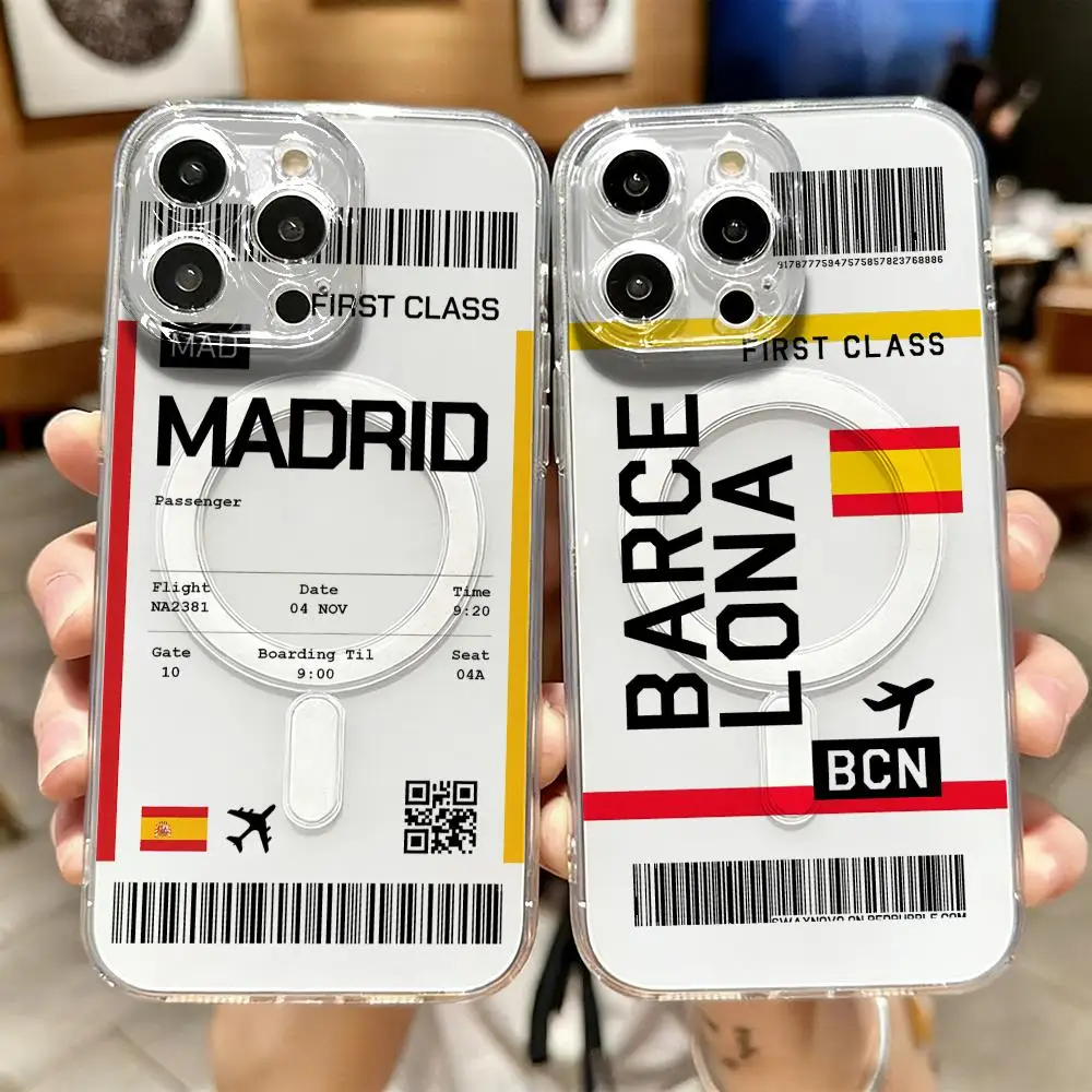 Phone Cases Transparent - Coque de téléphone magnétique transparente avec