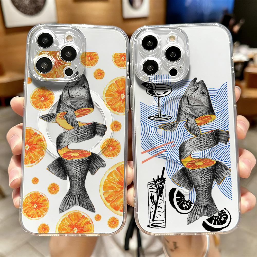 Phone Cases Orange - Coque de téléphone Orange Tide Fish