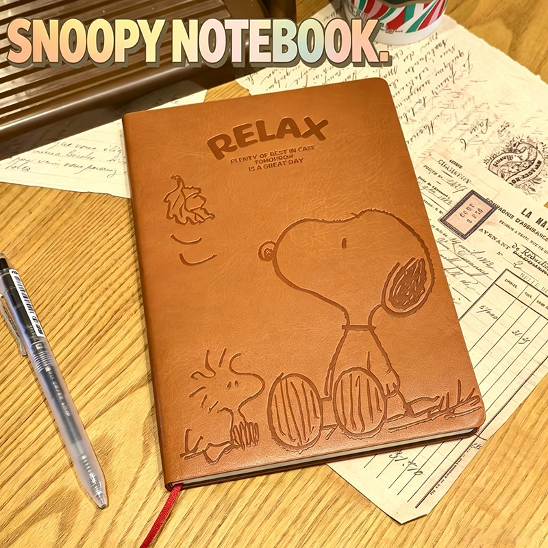 Phone Cases The Dairy - Carnet en cuir A5 vintage Snoopy,