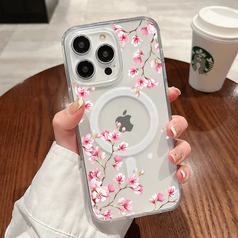 Coque de luxe rose à fleurs IN - Phone Cases Transparent avis et prix
