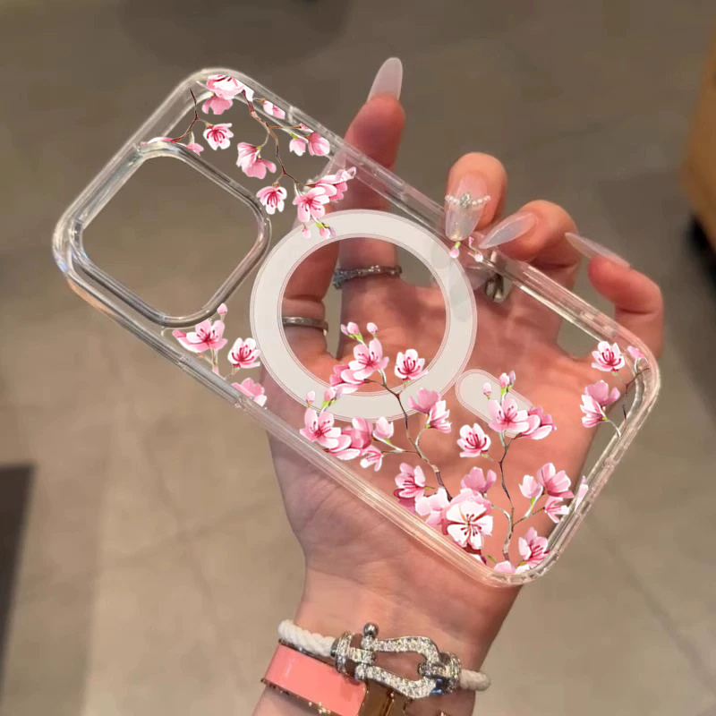 Coque de luxe rose à fleurs IN - Phone Cases Transparent avis et prix